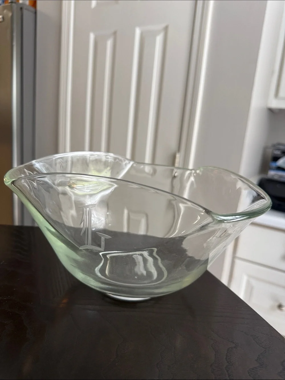 Vntage Clear Glass Pinch or Ruffle-Edge Chip And Dip Bowl Set